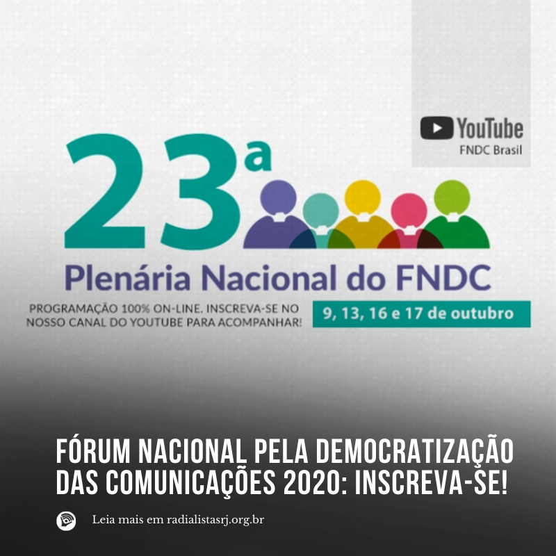 Fórum Nacional Pela Democratização Das Comunicações 2020 Inscreva Se